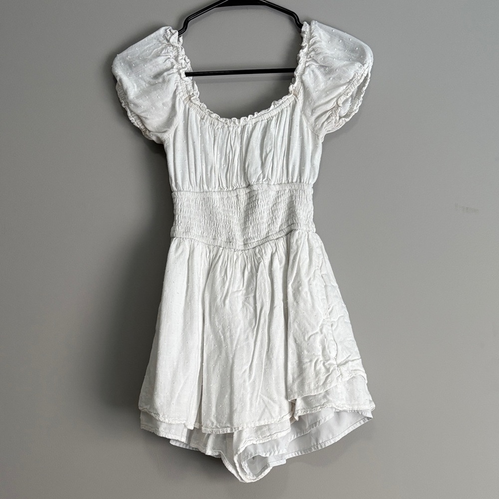Hollister White Puff Sleeve Dress